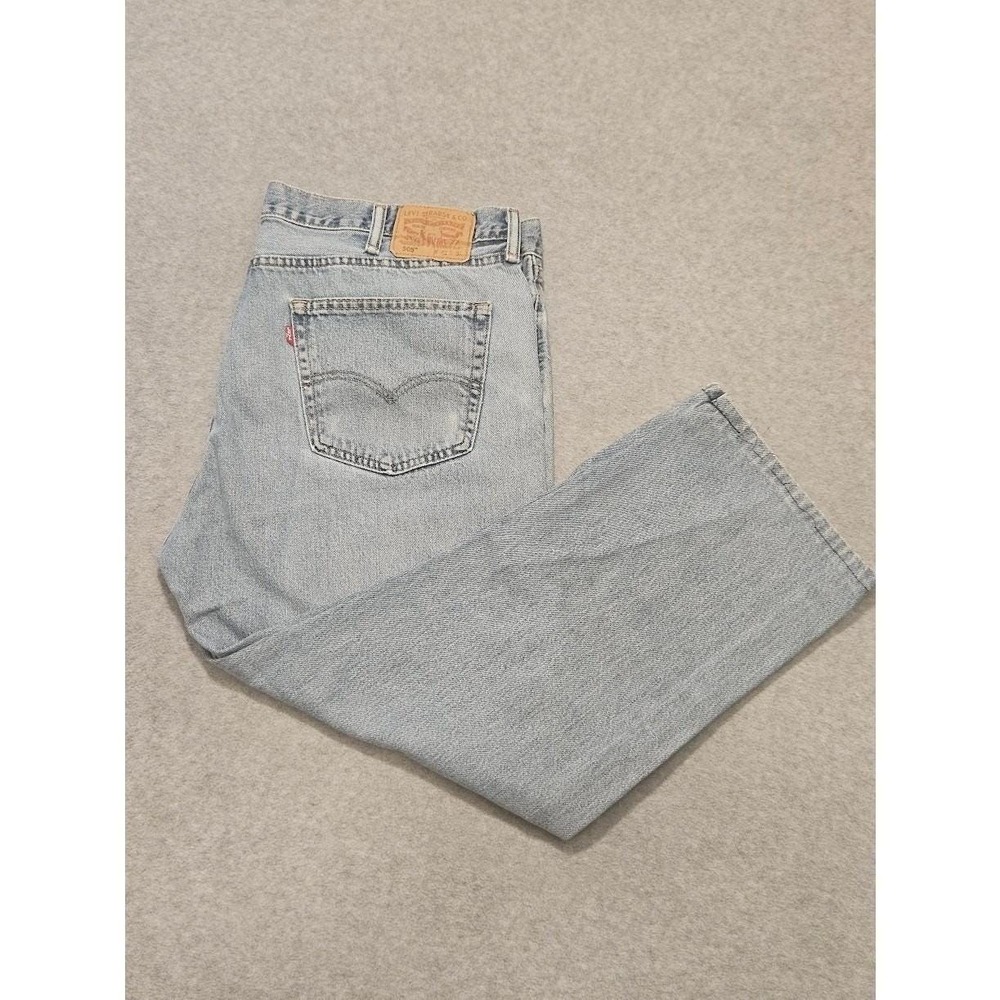 LEVIS 505 Jeans Mens 42x30 Blue Denim Straight Leg Relaxed Fit Vintage Casual
